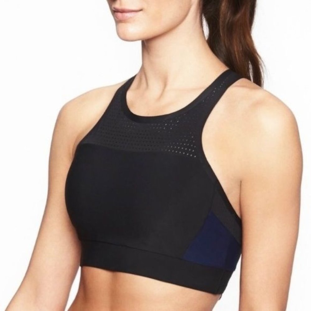 Athleta Bonaire Bikini Top Blue/Black